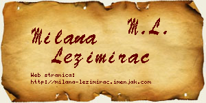 Milana Ležimirac vizit kartica